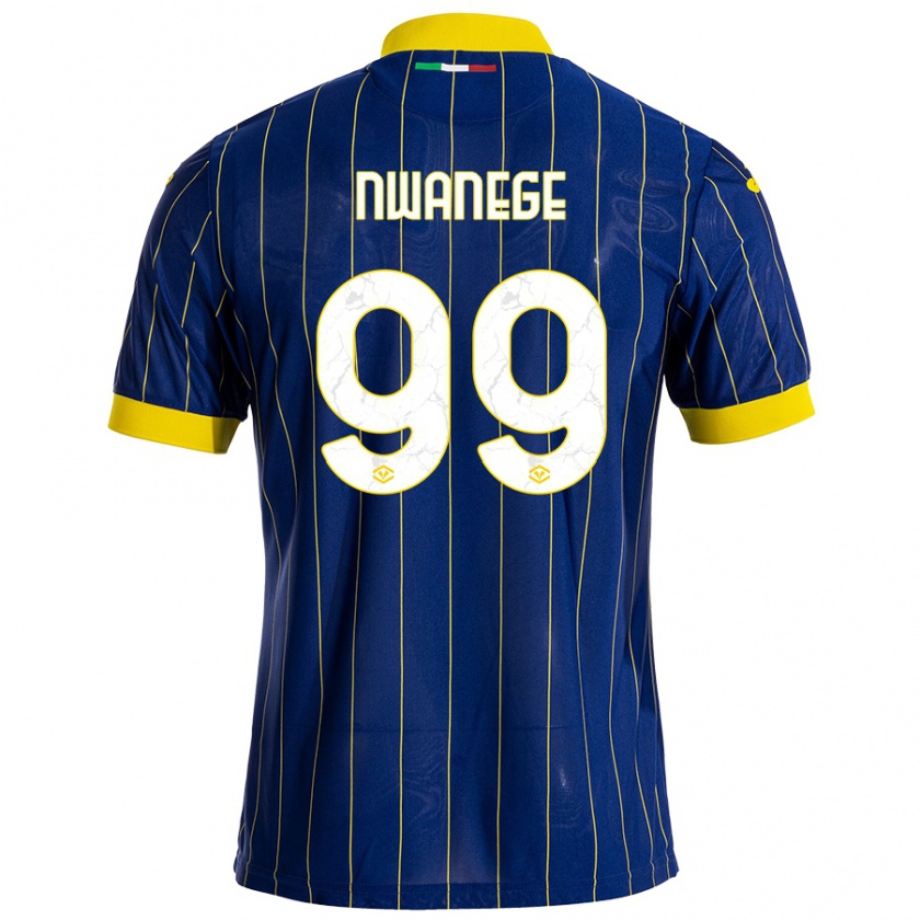 Kandiny Kinderen Karlson Nwanege #99 Blauw Geel Thuisshirt Thuistenue 2024/25 T-Shirt