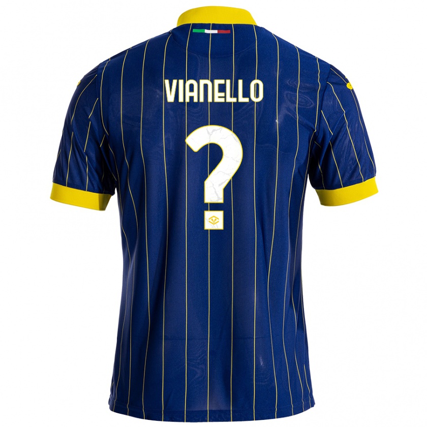 Kandiny Niño Camiseta Diego Vianello #0 Azul Amarillo 1ª Equipación 2024/25 La Camisa México