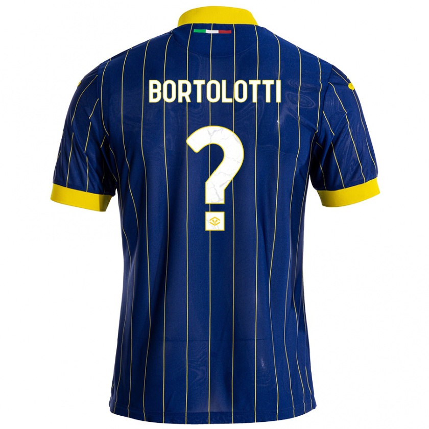 Kandiny Bambino Maglia Marco Bortolotti #0 Blu Giallo Kit Gara Home 2024/25 Maglietta