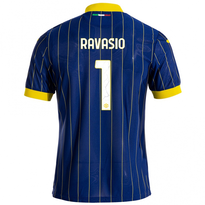 Kandiny Kinderen Manuel Ravasio #1 Blauw Geel Thuisshirt Thuistenue 2024/25 T-Shirt België