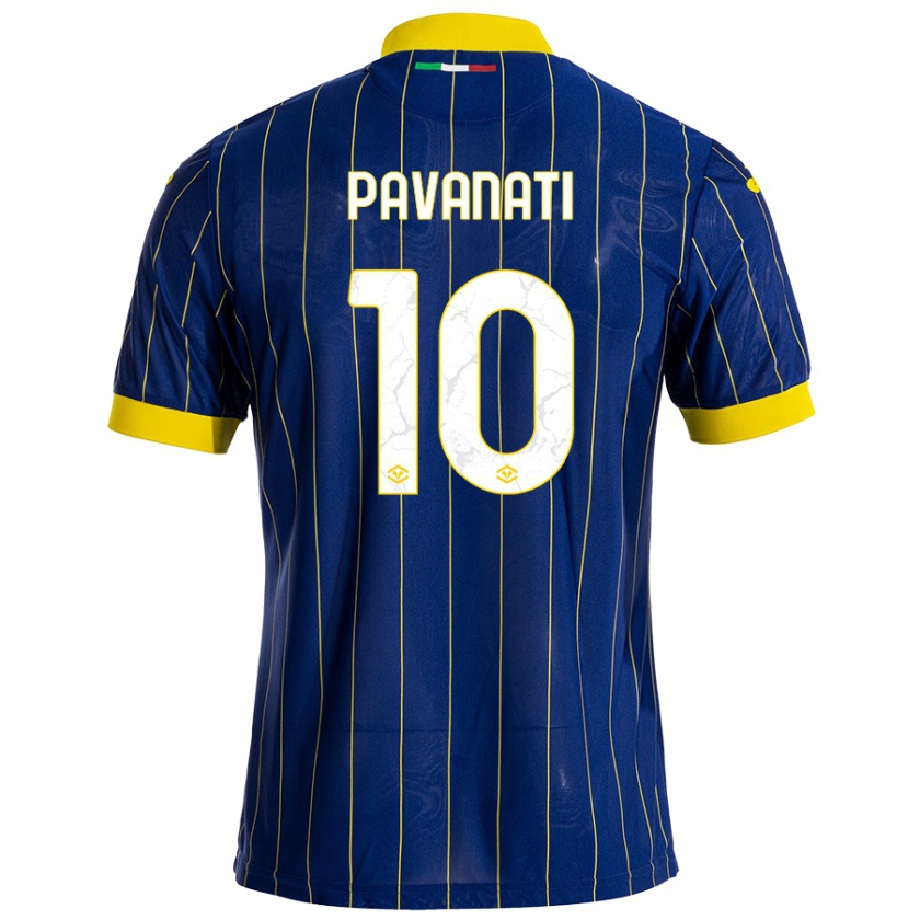 Kandiny Bambino Maglia Alessandro Pavanati #10 Blu Giallo Kit Gara Home 2024/25 Maglietta