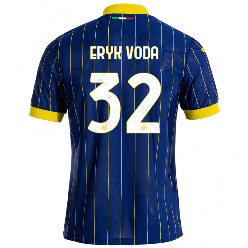 Kandiny Bambino Maglia Andrei Eryk Voda #32 Blu Giallo Kit Gara Home 2024/25 Maglietta