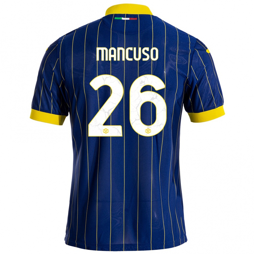 Kandiny Niño Camiseta Giulia Mancuso #26 Azul Amarillo 1ª Equipación 2024/25 La Camisa México