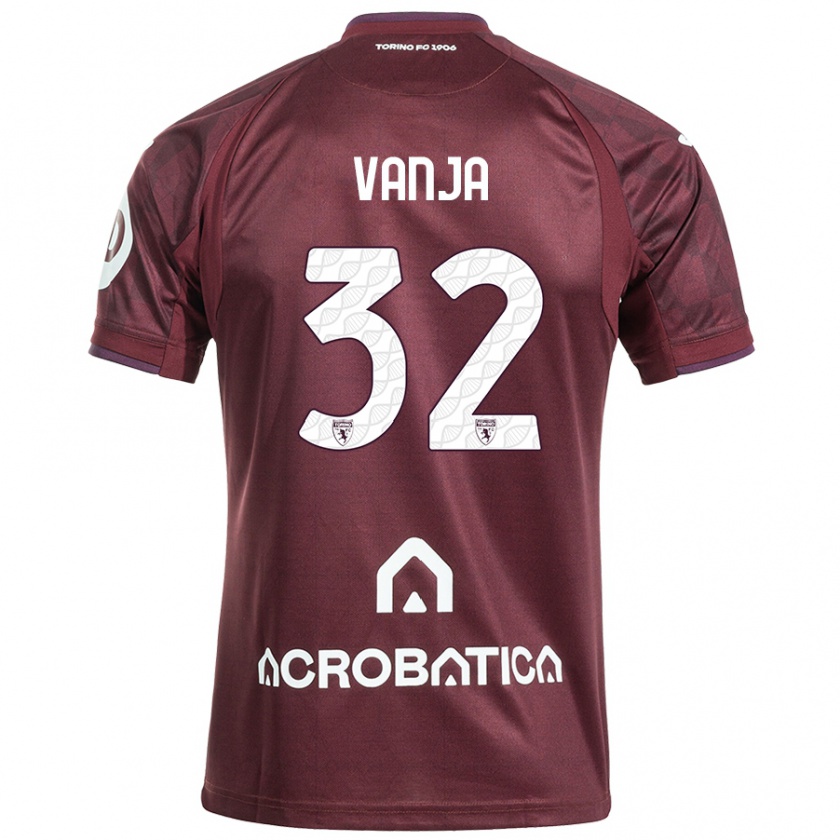 Kandiny Bambino Maglia Vanja Milinković-Savić #32 Marrone Bianco Kit Gara Home 2024/25 Maglietta