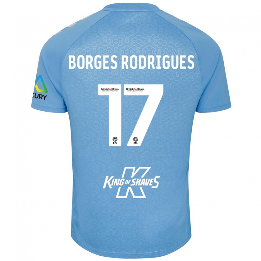 Kandiny Barn Raphael Borges Rodrigues #17 Blå Vit Hemmatröja Matchtröjor 2024/25 Tröjor T-Tröja