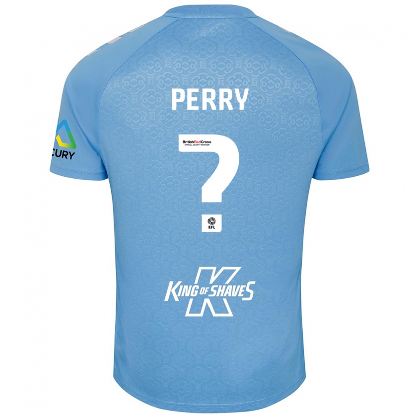 Kandiny Kinderen Callum Perry #0 Blauw Wit Thuisshirt Thuistenue 2024/25 T-Shirt