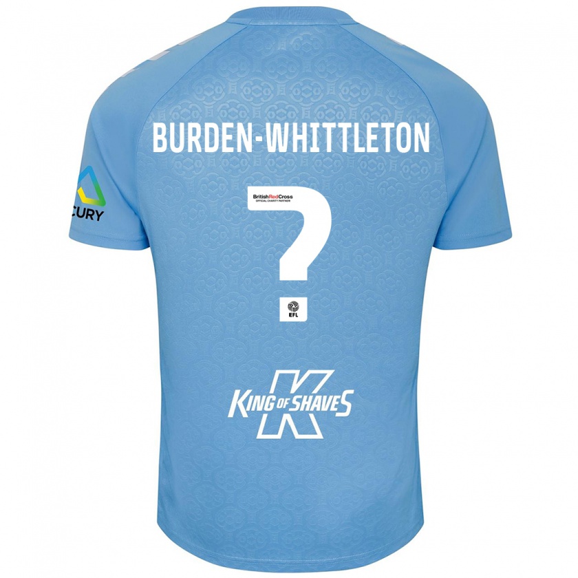 Kandiny Niño Camiseta Charlie Burden-Whittleton #0 Azul Blanco 1ª Equipación 2024/25 La Camisa