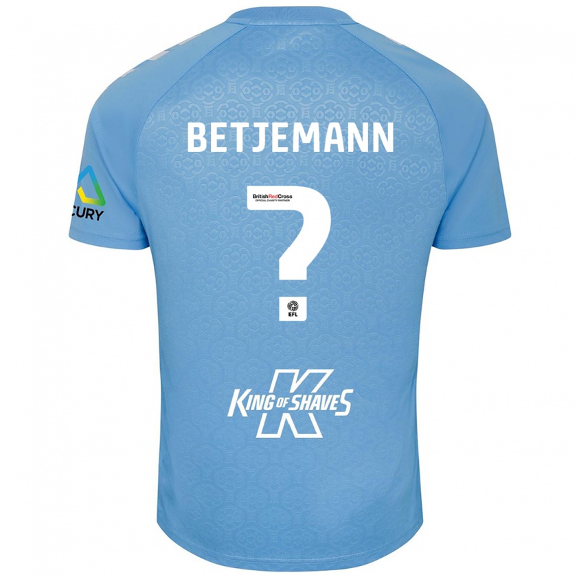 Kandiny Kinderen Elliot Betjemann #0 Blauw Wit Thuisshirt Thuistenue 2024/25 T-Shirt