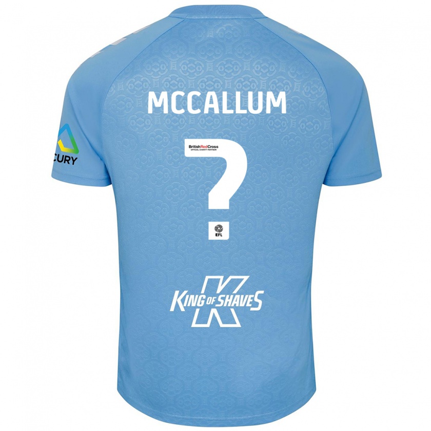 Kandiny Niño Camiseta Joseph Mccallum #0 Azul Blanco 1ª Equipación 2024/25 La Camisa