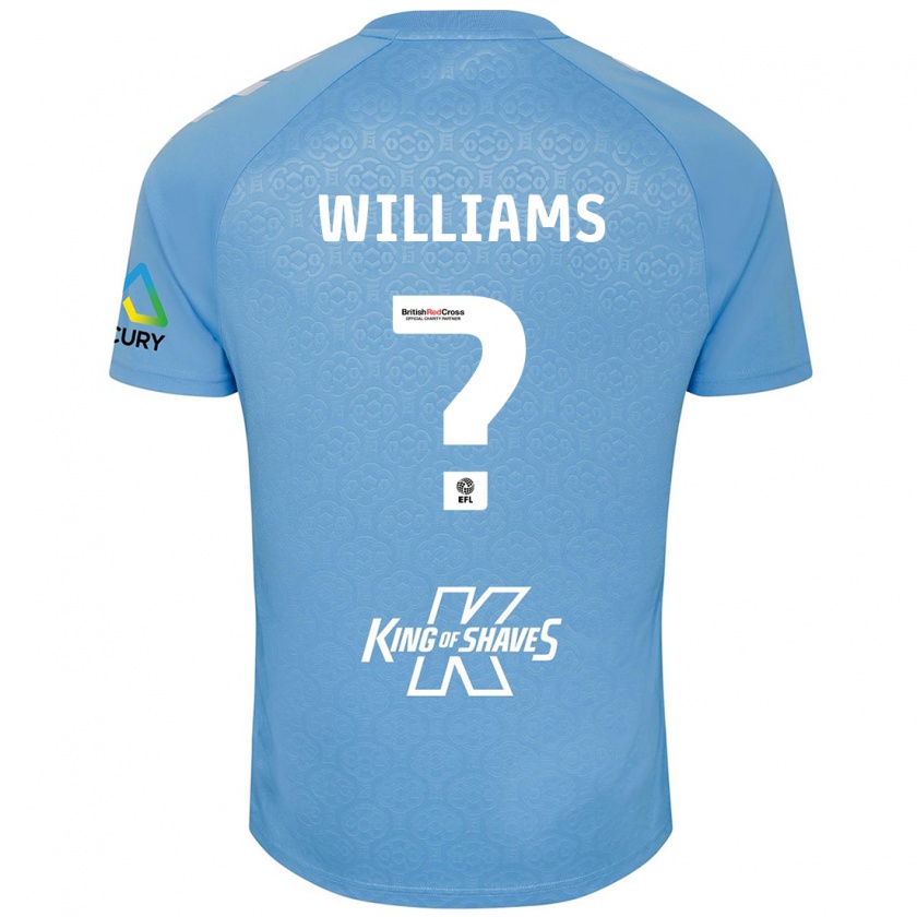 Kandiny Niño Camiseta Thomas Williams #0 Azul Blanco 1ª Equipación 2024/25 La Camisa