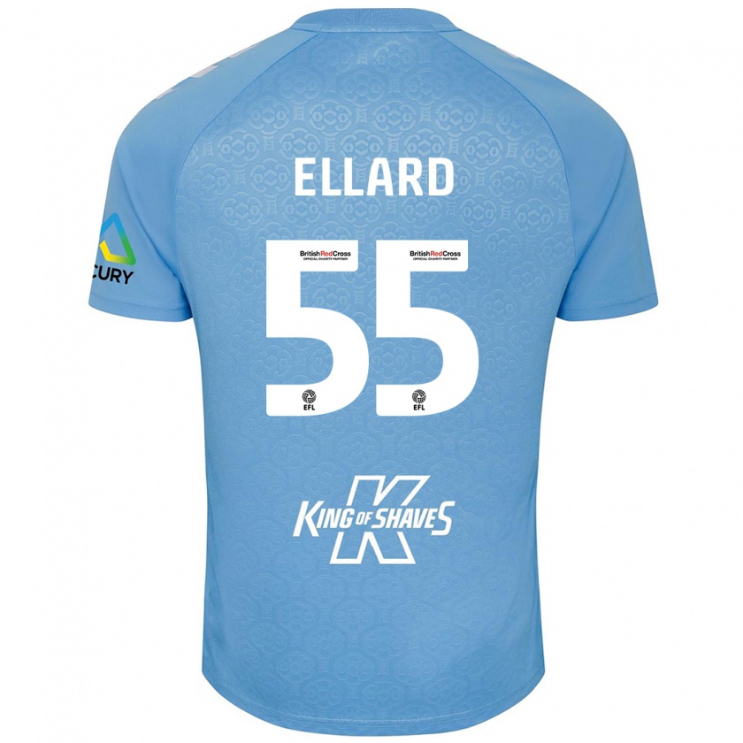 Kandiny Kinderen Aston Ellard #55 Blauw Wit Thuisshirt Thuistenue 2024/25 T-Shirt