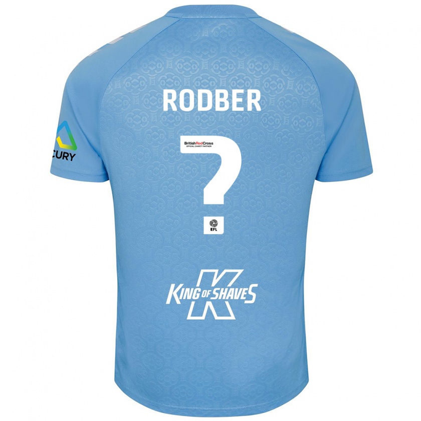 Kandiny Bambino Maglia Samuel Rodber #0 Blu Bianco Kit Gara Home 2024/25 Maglietta