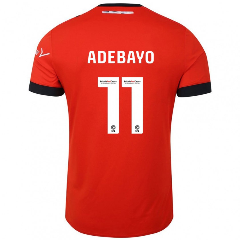 Kandiny Niño Camiseta Elijah Adebayo #11 Naranja Negro 1ª Equipación 2024/25 La Camisa México