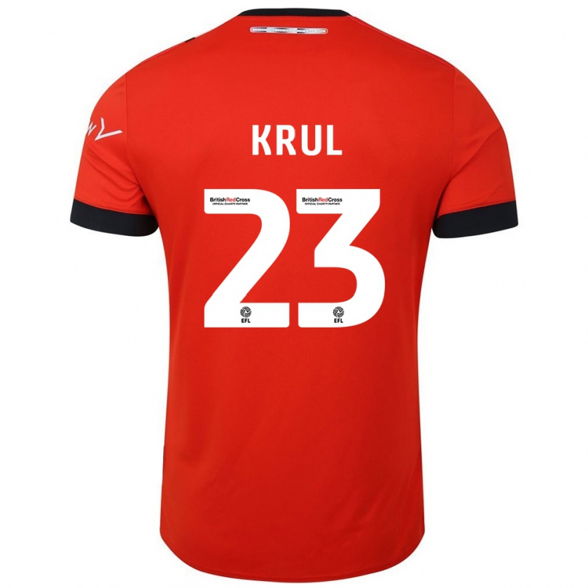 Kandiny Kinderen Tim Krul #23 Oranje Zwart Thuisshirt Thuistenue 2024/25 T-Shirt