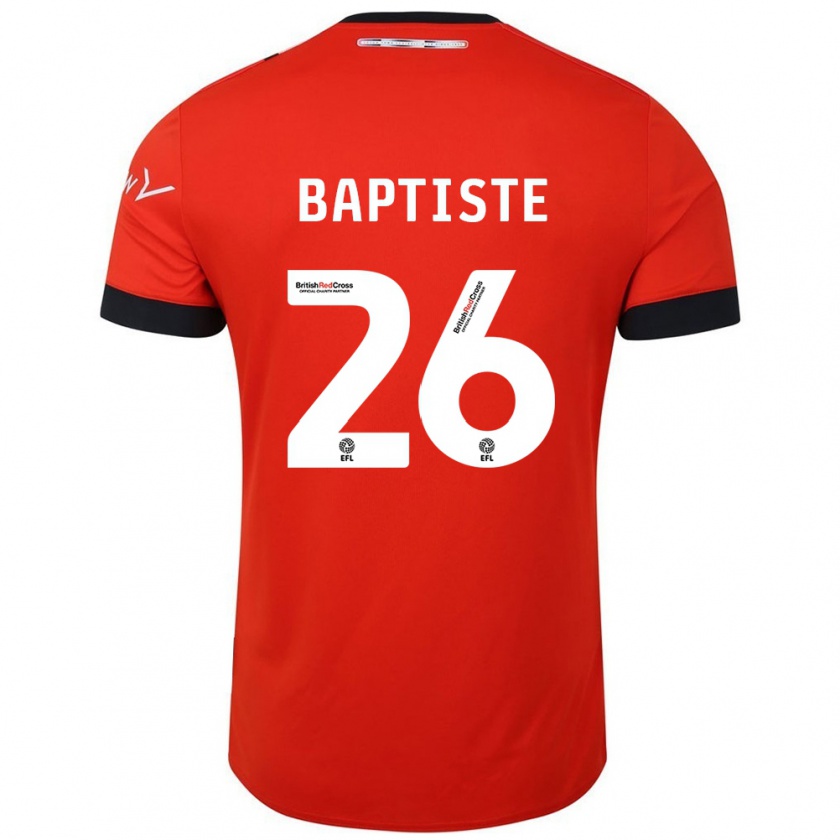 Kandiny Kinderen Shandon Baptiste #26 Oranje Zwart Thuisshirt Thuistenue 2024/25 T-Shirt