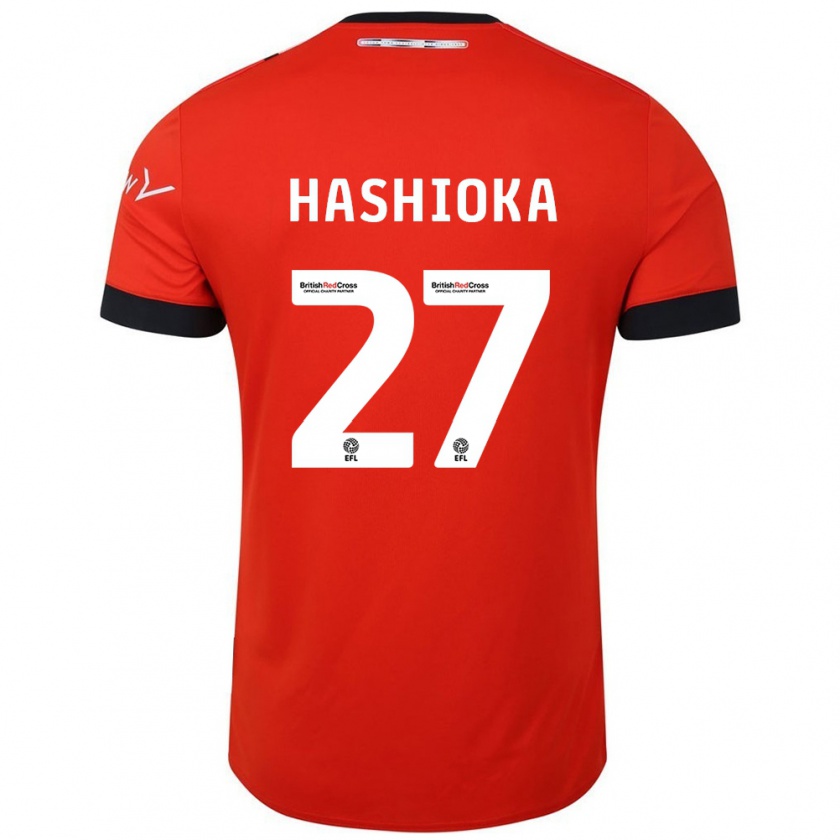 Kandiny Niño Camiseta Daiki Hashioka #27 Naranja Negro 1ª Equipación 2024/25 La Camisa México