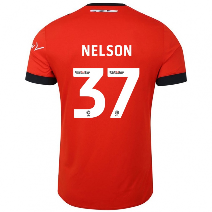 Kandiny Niño Camiseta Zack Nelson #37 Naranja Negro 1ª Equipación 2024/25 La Camisa México