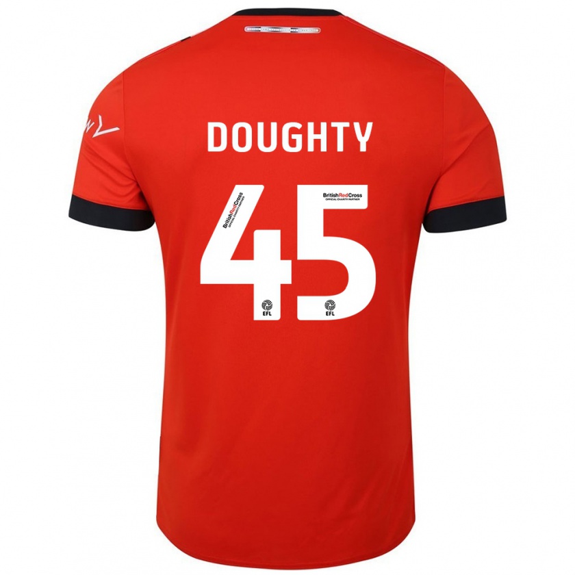 Kandiny Niño Camiseta Alfie Doughty #45 Naranja Negro 1ª Equipación 2024/25 La Camisa México