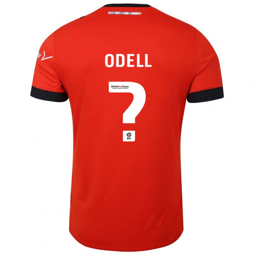 Kandiny Kinderen Josh Odell #0 Oranje Zwart Thuisshirt Thuistenue 2024/25 T-Shirt