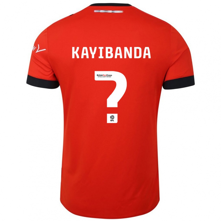 Kandiny Niño Camiseta Claude Kayibanda #0 Naranja Negro 1ª Equipación 2024/25 La Camisa México