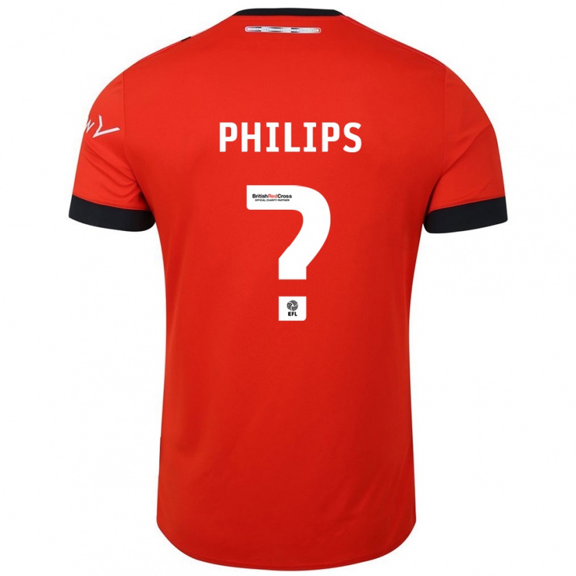 Kandiny Kinderen Joshua Philips #0 Oranje Zwart Thuisshirt Thuistenue 2024/25 T-Shirt België