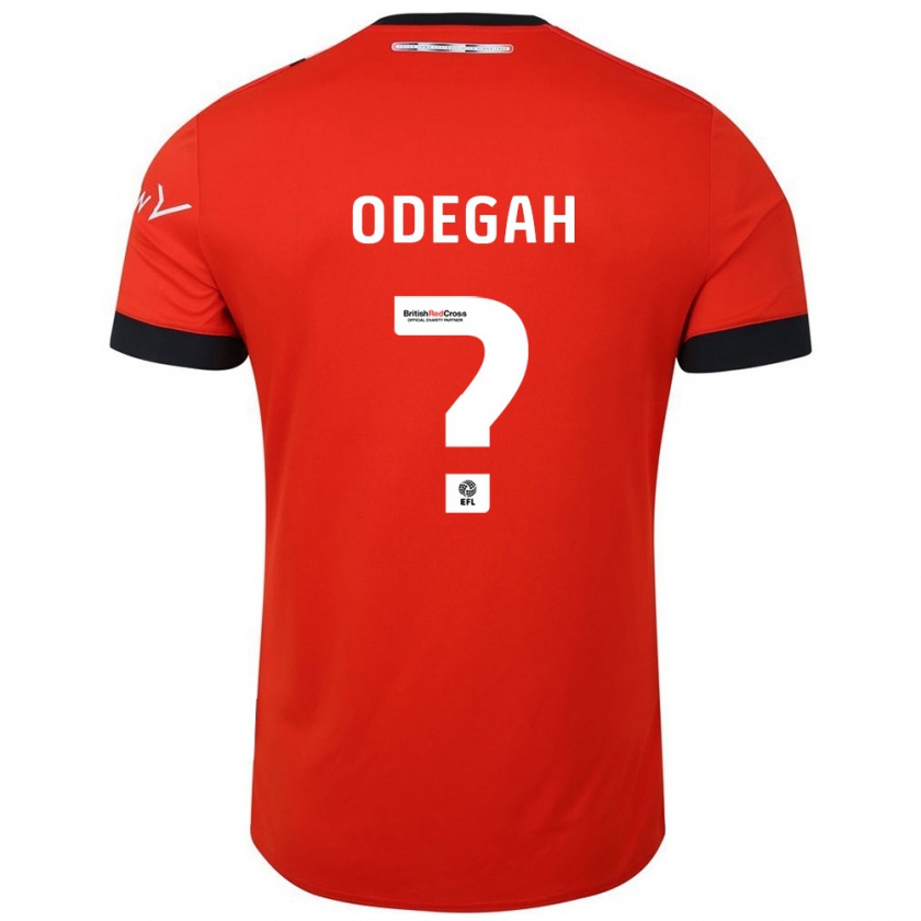 Kandiny Kinder Jamie Odegah #0 Orange Schwarz Heimtrikot Trikot 2024/25 T-Shirt Österreich