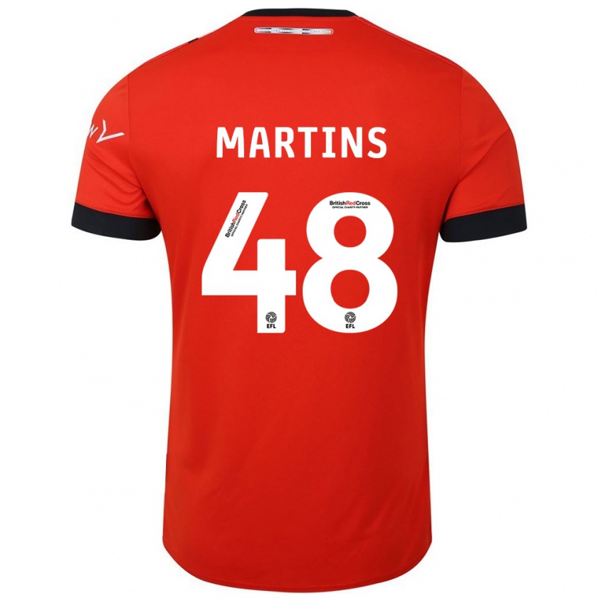 Kandiny Niño Camiseta Dominic Dos Santos Martins #48 Naranja Negro 1ª Equipación 2024/25 La Camisa México