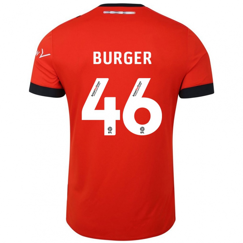 Kandiny Kinderen Jake Burger #46 Oranje Zwart Thuisshirt Thuistenue 2024/25 T-Shirt België