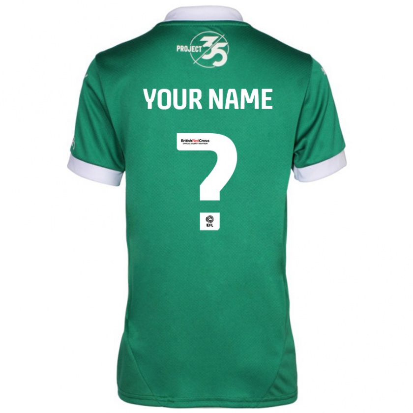 Kandiny Niño Camiseta Su Nombre #0 Verde Blanco 1ª Equipación 2024/25 La Camisa México