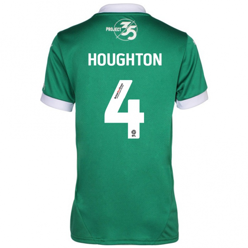 Kandiny Kinderen Jordan Houghton #4 Groen Wit Thuisshirt Thuistenue 2024/25 T-Shirt