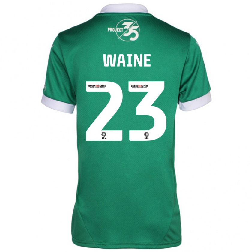 Kandiny Kinderen Ben Waine #23 Groen Wit Thuisshirt Thuistenue 2024/25 T-Shirt