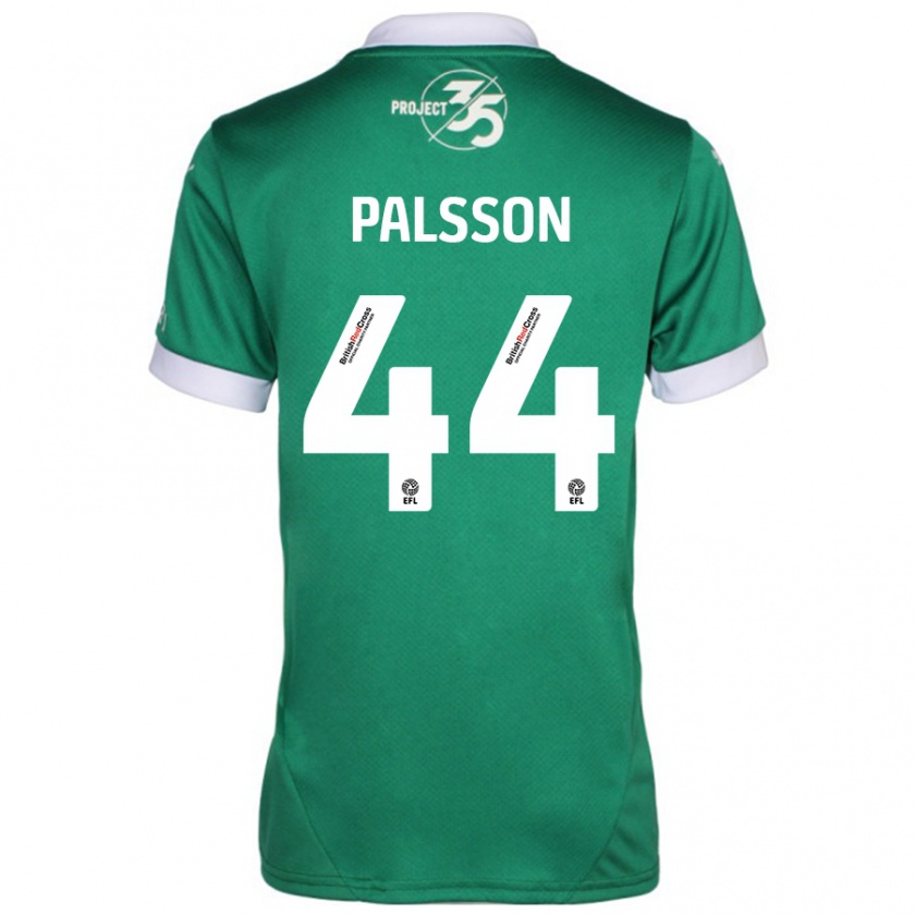 Kandiny Kinderen Victor Pálsson #44 Groen Wit Thuisshirt Thuistenue 2024/25 T-Shirt