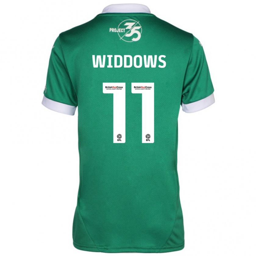 Kandiny Kinderen Jade Widdows #11 Groen Wit Thuisshirt Thuistenue 2024/25 T-Shirt België