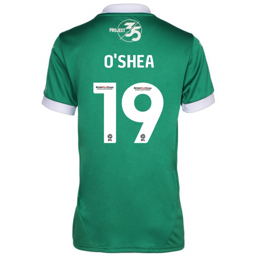 Kandiny Niño Camiseta Erin O'shea #19 Verde Blanco 1ª Equipación 2024/25 La Camisa México