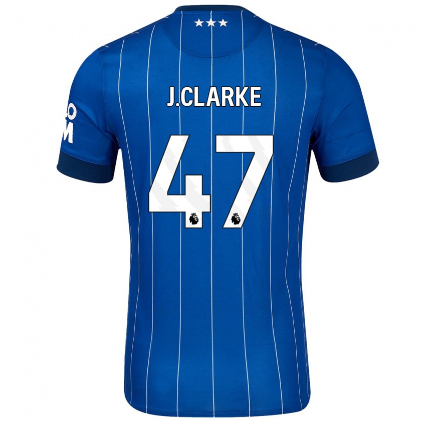 Kandiny Dzieci Jack Clarke #47 Granatowy Niebieski Domowa Koszulka 2024/25 Koszulki Klubowe