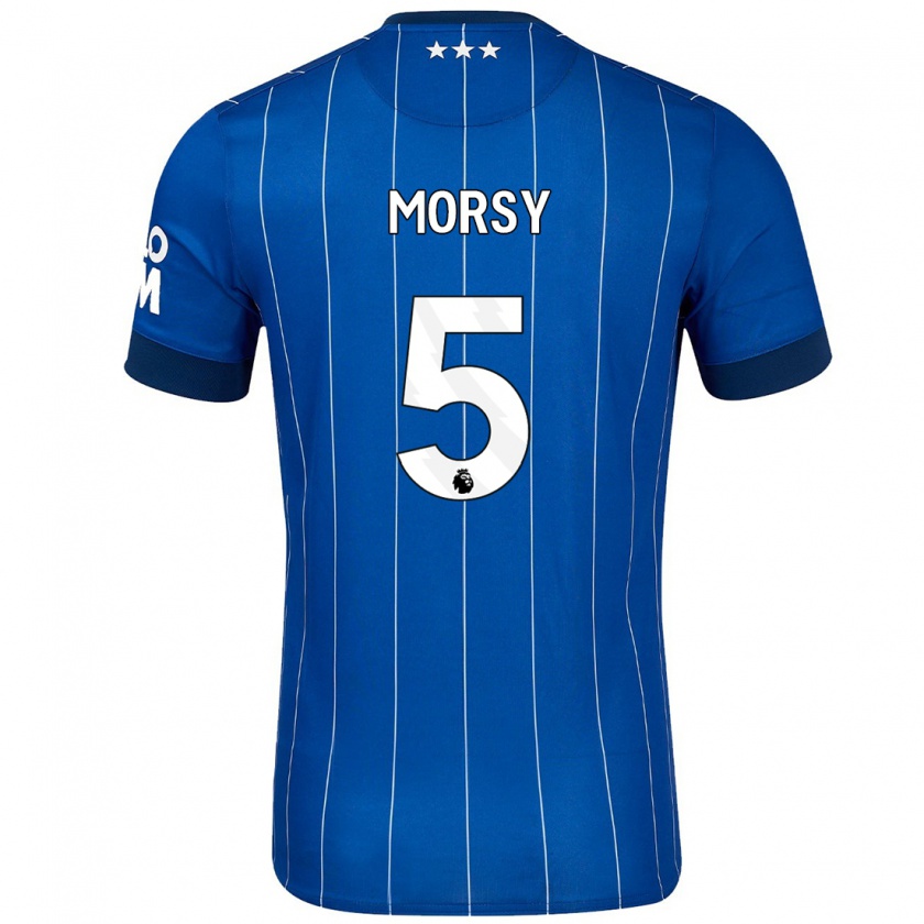 Kandiny Niño Camiseta Sam Morsy #5 Azul Marino 1ª Equipación 2024/25 La Camisa