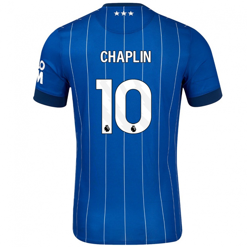 Kandiny Kinderen Conor Chaplin #10 Marineblauw Thuisshirt Thuistenue 2024/25 T-Shirt België