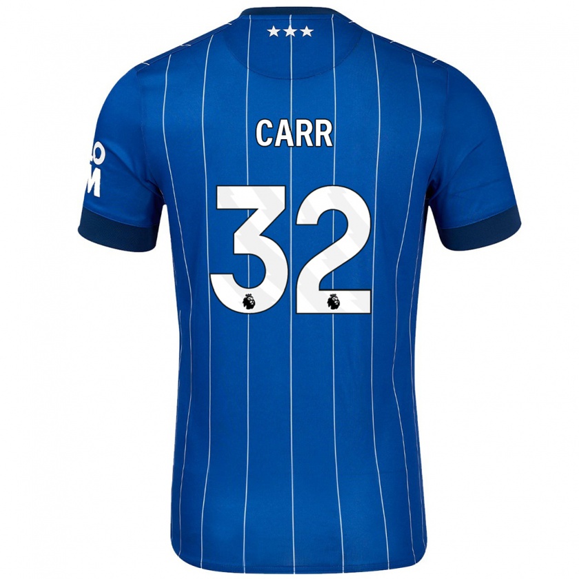 Kandiny Kinderen Ryan Carr #32 Marineblauw Thuisshirt Thuistenue 2024/25 T-Shirt België