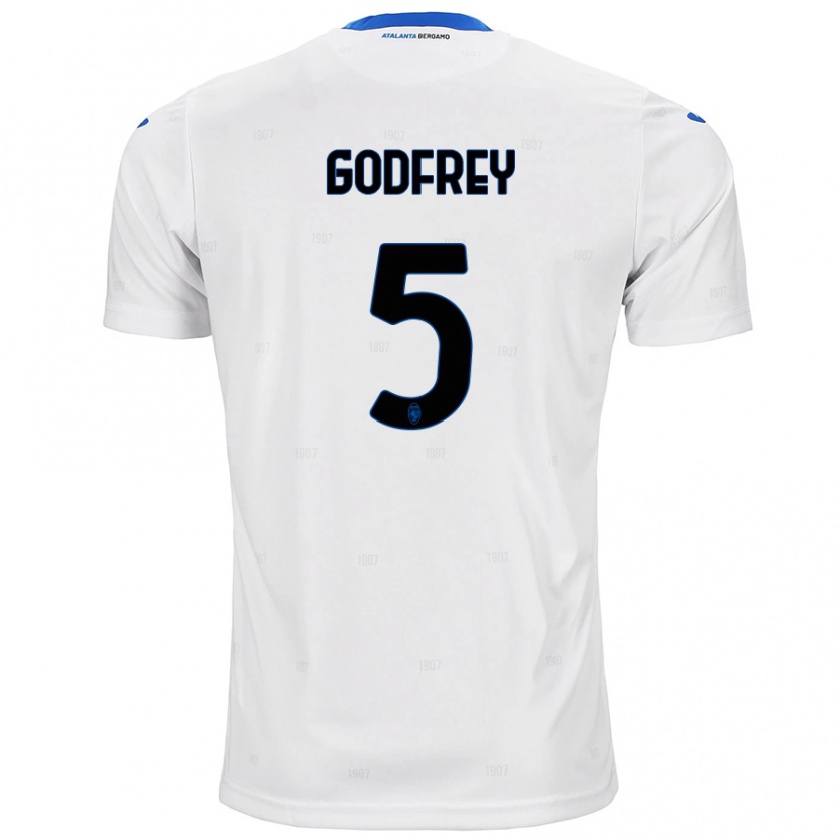 Kandiny Bambino Maglia Ben Godfrey #5 Bianco Kit Gara Away 2024/25 Maglietta