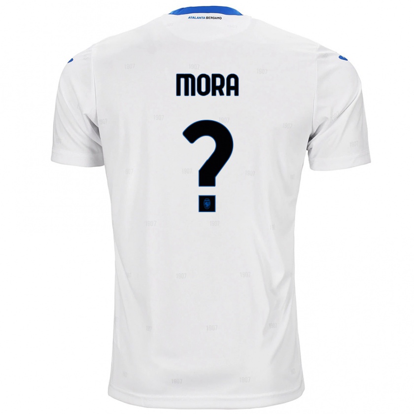 Kandiny Bambino Maglia Christian Mora #0 Bianco Kit Gara Away 2024/25 Maglietta