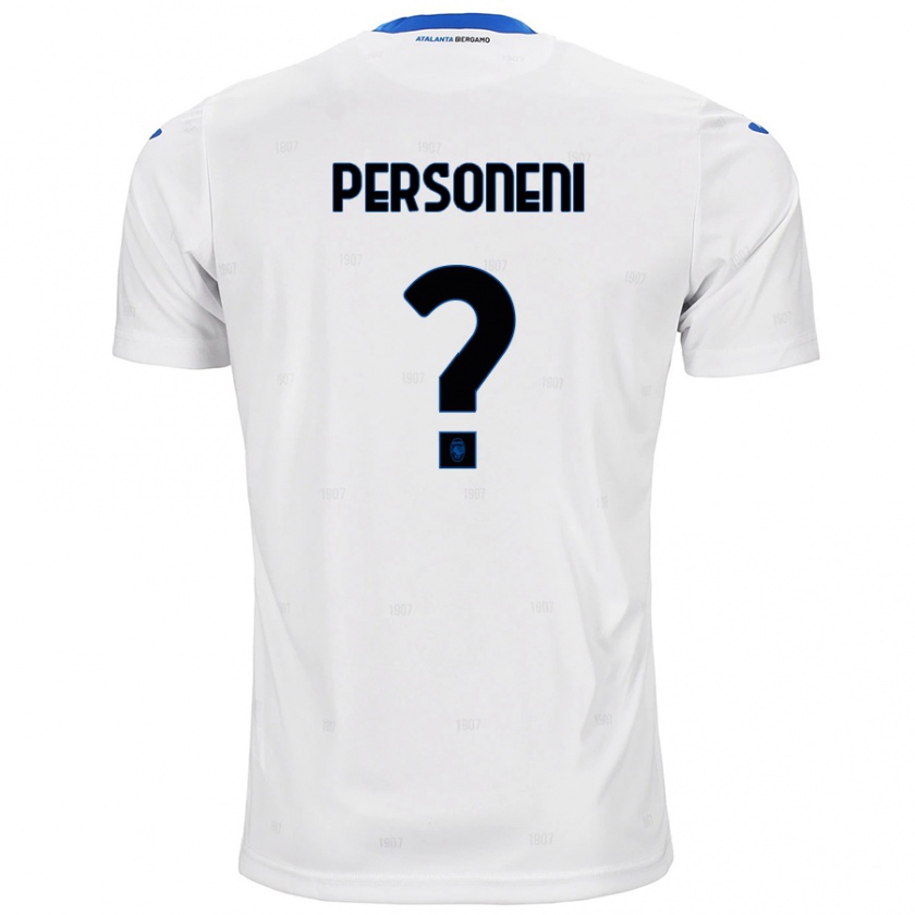 Kandiny Bambino Maglia Mirko Personeni #0 Bianco Kit Gara Away 2024/25 Maglietta