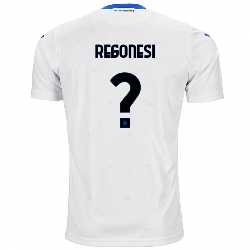 Kandiny Bambino Maglia Nicolò Regonesi #0 Bianco Kit Gara Away 2024/25 Maglietta