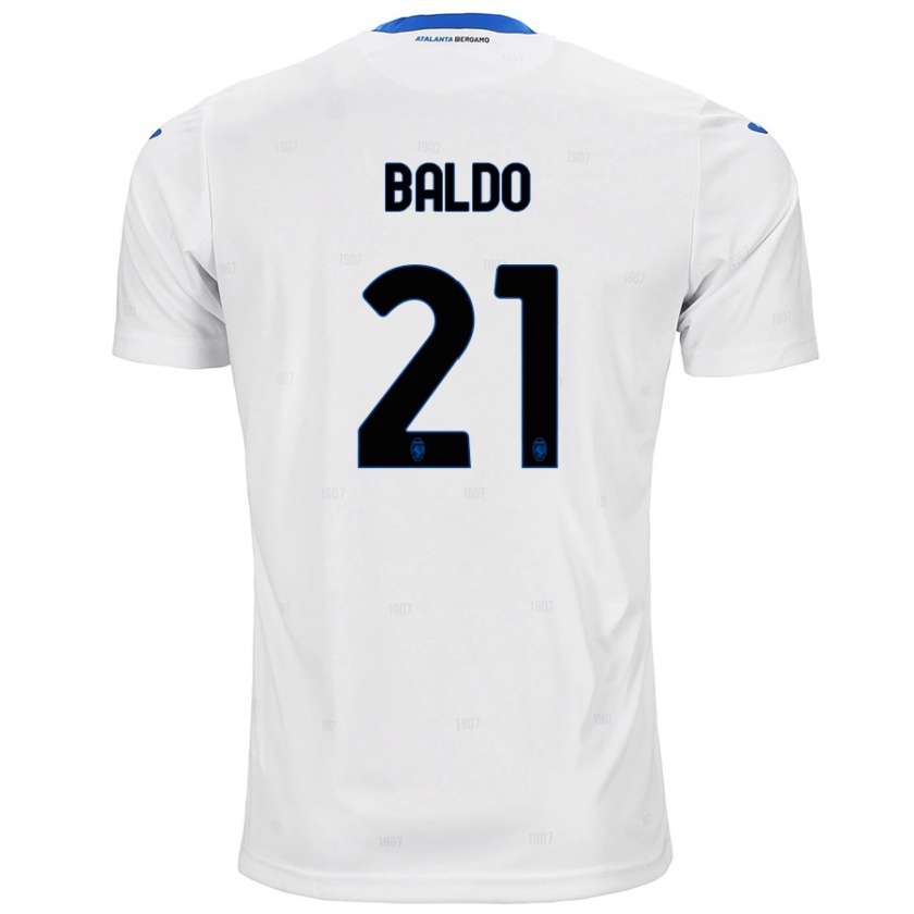 Kandiny Kinderen Nicolò Baldo #21 Wit Uitshirt Uittenue 2024/25 T-Shirt