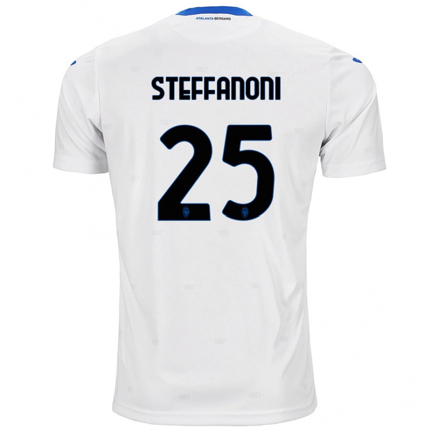 Kandiny Kinderen Federico Steffanoni #25 Wit Uitshirt Uittenue 2024/25 T-Shirt