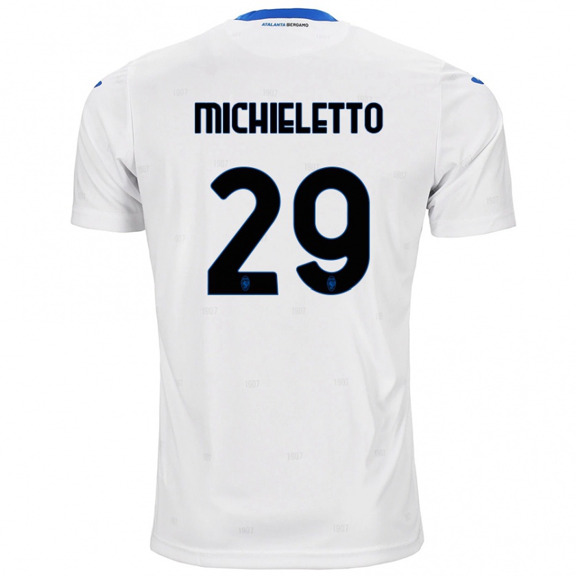 Kandiny Kinderen Andrea Michieletto #29 Wit Uitshirt Uittenue 2024/25 T-Shirt