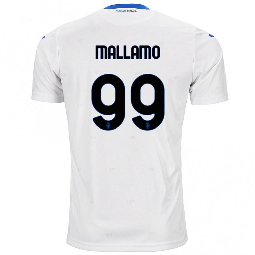 Kandiny Kinderen Alessandro Mallamo #99 Wit Uitshirt Uittenue 2024/25 T-Shirt