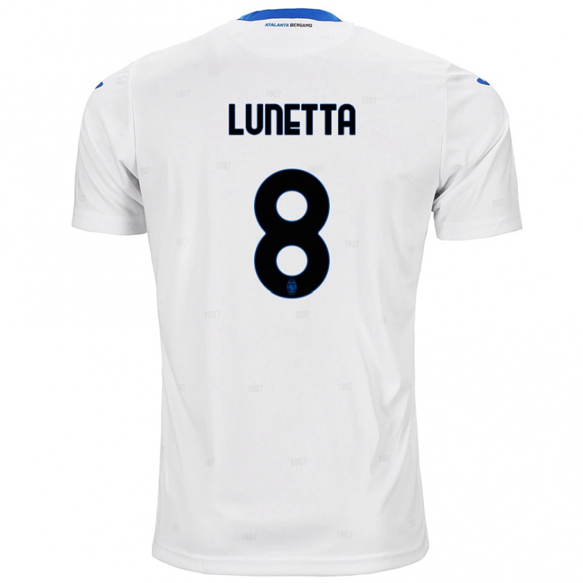 Kandiny Bambino Maglia Gabriel Lunetta #8 Bianco Kit Gara Away 2024/25 Maglietta