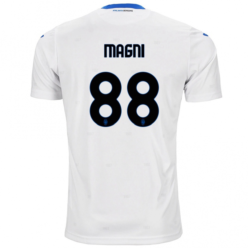 Kandiny Bambino Maglia Gloria Magni #88 Bianco Kit Gara Away 2024/25 Maglietta