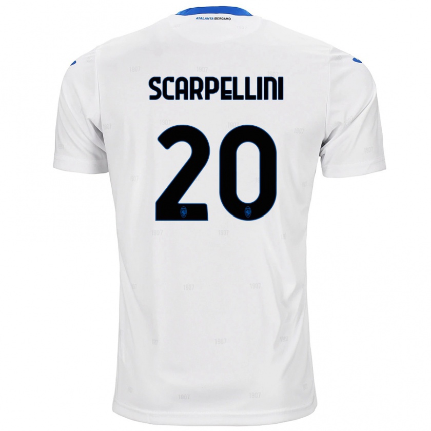 Kandiny Bambino Maglia Andrea Scarpellini #20 Bianco Kit Gara Away 2024/25 Maglietta