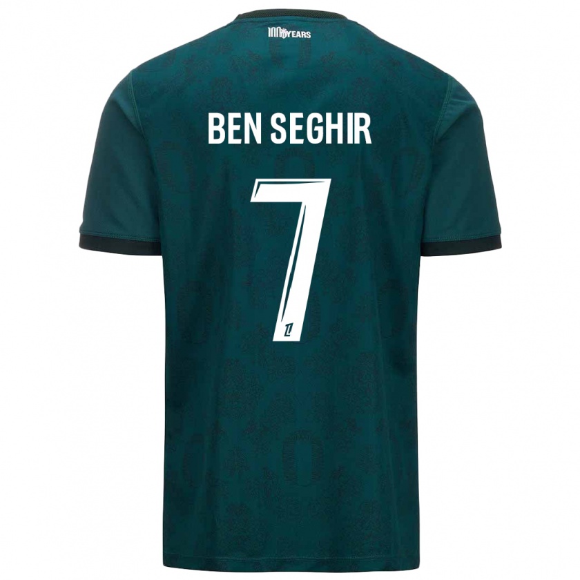 Kandiny Niño Camiseta Eliesse Ben Seghir #7 Verde Oscuro 2ª Equipación 2024/25 La Camisa